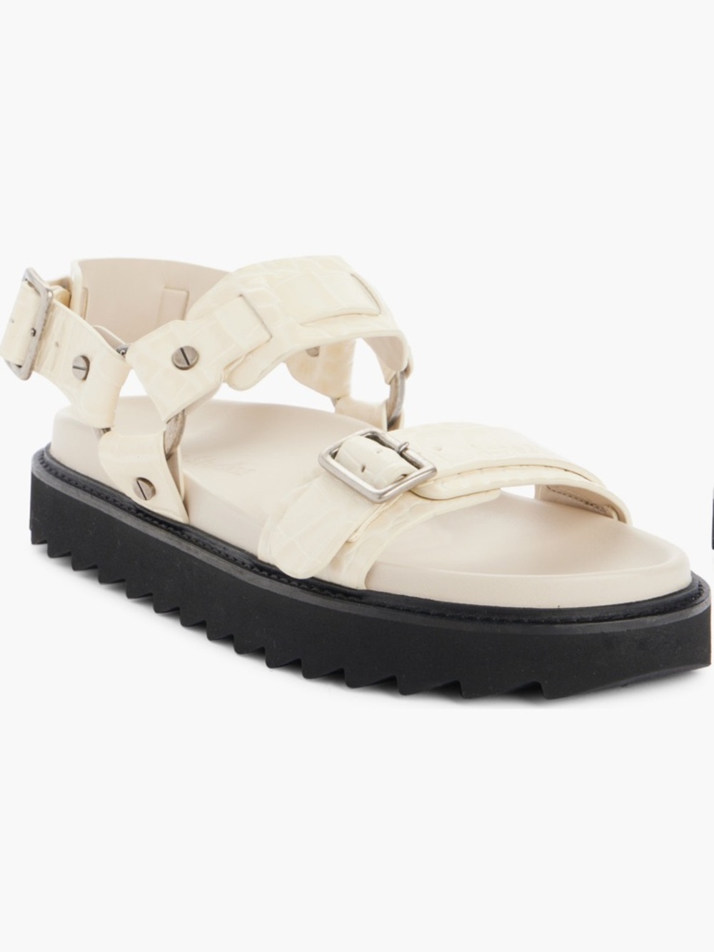NEW Acne Studios Women's Natural Leather Buckle Sandals Size 38